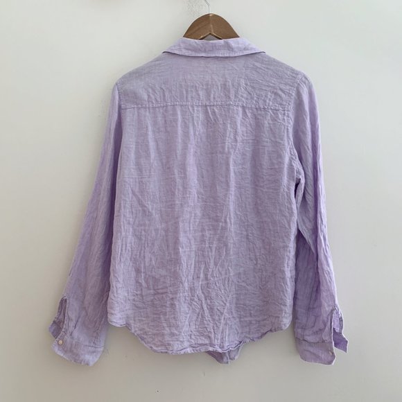 Lilly Pulitzer Shirt Linen Sea View Button Down - Picture 3 of 7